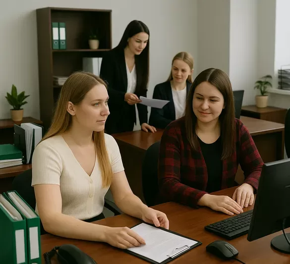 Kobiety w biurze podczas pracy_wynik